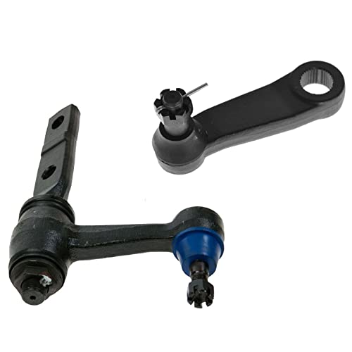 TRQ Steering Kit Idler Arm & Bracket Assembly Pitman Arm Compatible with 1997-2002 Ford Expedition 1997-2003 F-150 2004 F-150 Heritage 1997-1999 F-250 1998-2002 Lincoln Navigator - Image 1