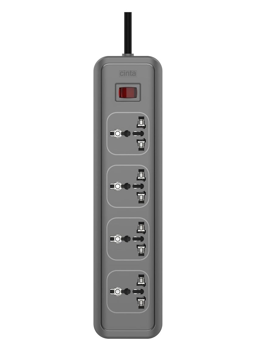 CINTA CE 3257 GIO Power Strip 41 with Four International SocketSwitchLED Indicator 2 MTR Power Extension Cord