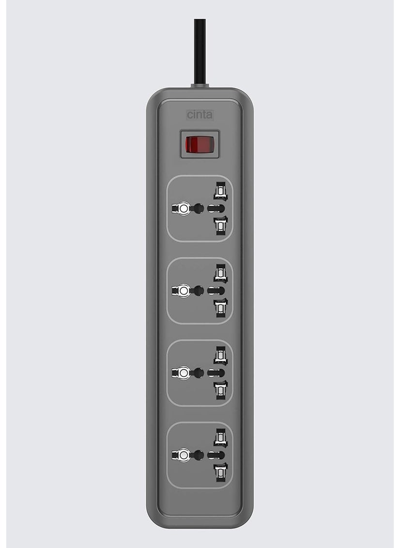 CINTA CE 3257 GIO Power Strip 41 with Four International SocketSwitchLED Indicator 2 MTR Power Extension Cord
