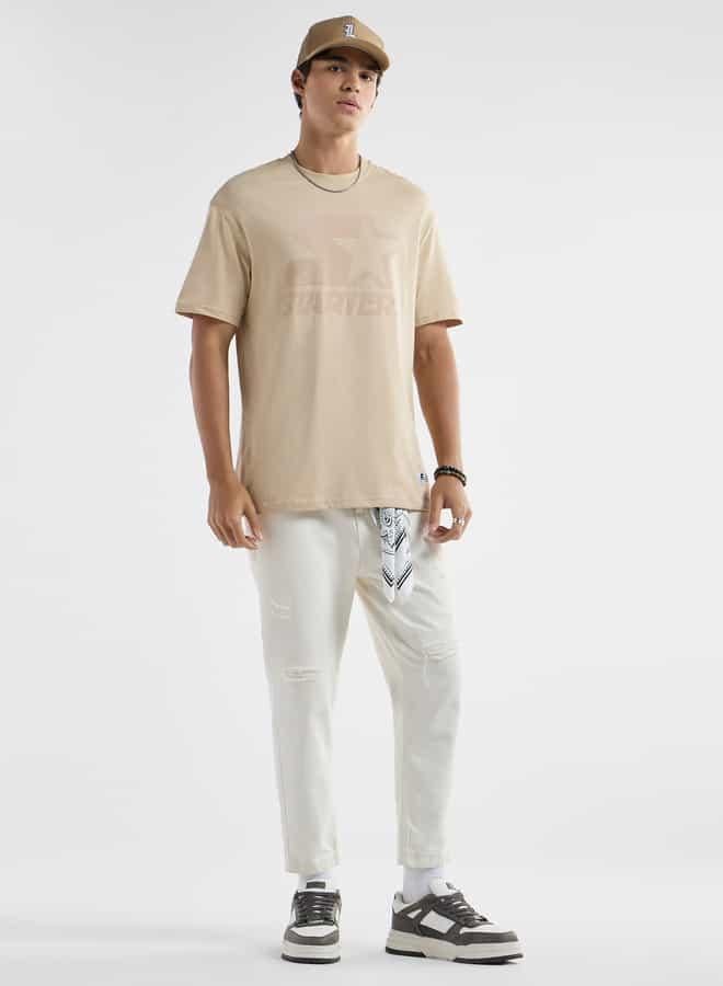 Starter Print T-shirt with Crew Neck and Short Sleeves - Image 2