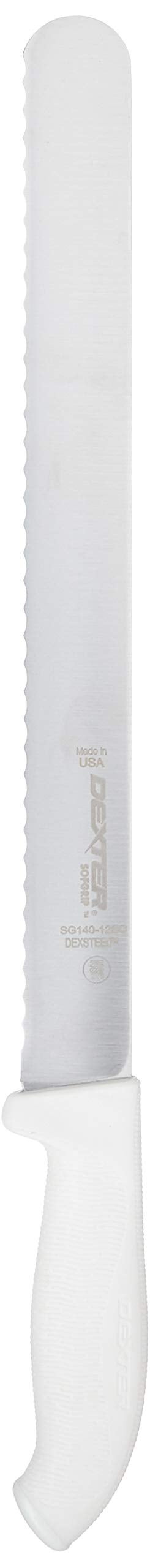 Dexter داكستر راسل سوفت جريب 12" سكين تقطيع مشوي مسنن، شفرة دكسيل عالية الكربون، مقبض مطاطي ناعم غير قابل للانزلاق، معتمد من NSF، خالي من البقع، عبوة أدوات المائدة المثالية (24243) - Image 2