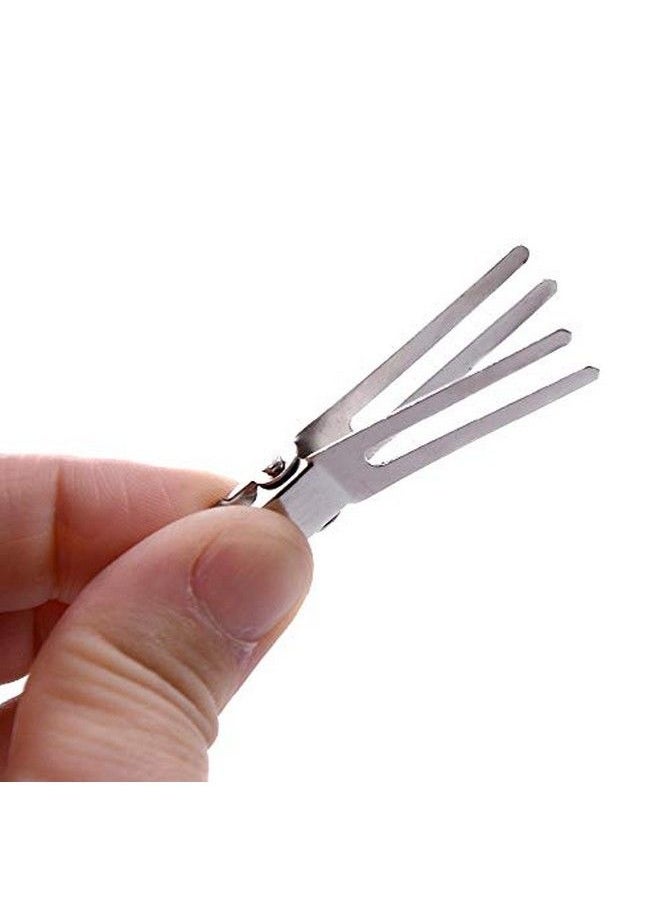 yantaisiyu 50Pcs Double Prong Hair Clips Pin Curl Clips 1.75 Inches Silver Section Hair Clips Metal Alligator Hair Pins Clips Styling Clips For Salon Hair Extensions  - Image 5