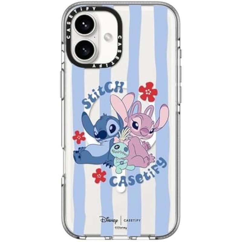 Casetify Clear iPhone 16 Plus Case 【Lilo & Stitch Colab/Not Yellowing / 6.6ft Drop Protection/Compatible with Magsafe】 - Stitch Family - Clear - Image 1