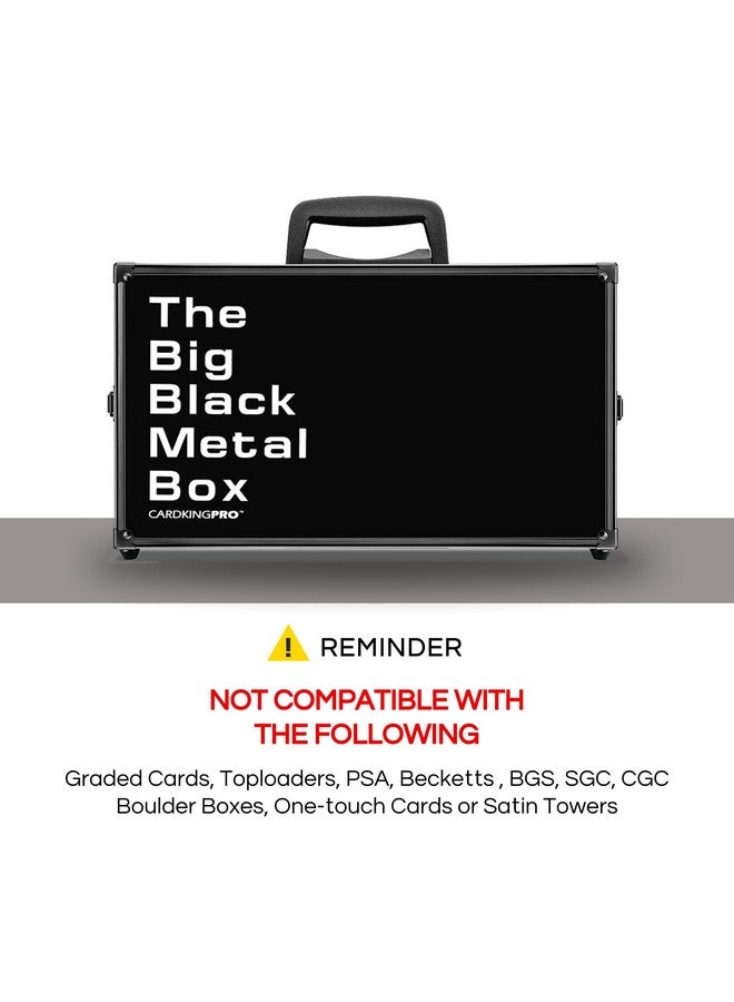 CARDKINGPRO The Big Black Metal Box (BBB Edition) | Case Is Compatible with Cards Against Humanity, All Standard Card Games (Game Not Included) | Includes 8 Dividers | Fits up to 2500 Loose Unsleeved Cards, Boks  - Image 3