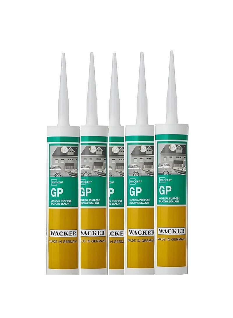 WACKER Flexible silicone sealant adheres tightly, providing comprehensive protection against leaks. 5 pieces, black color. - Image 2