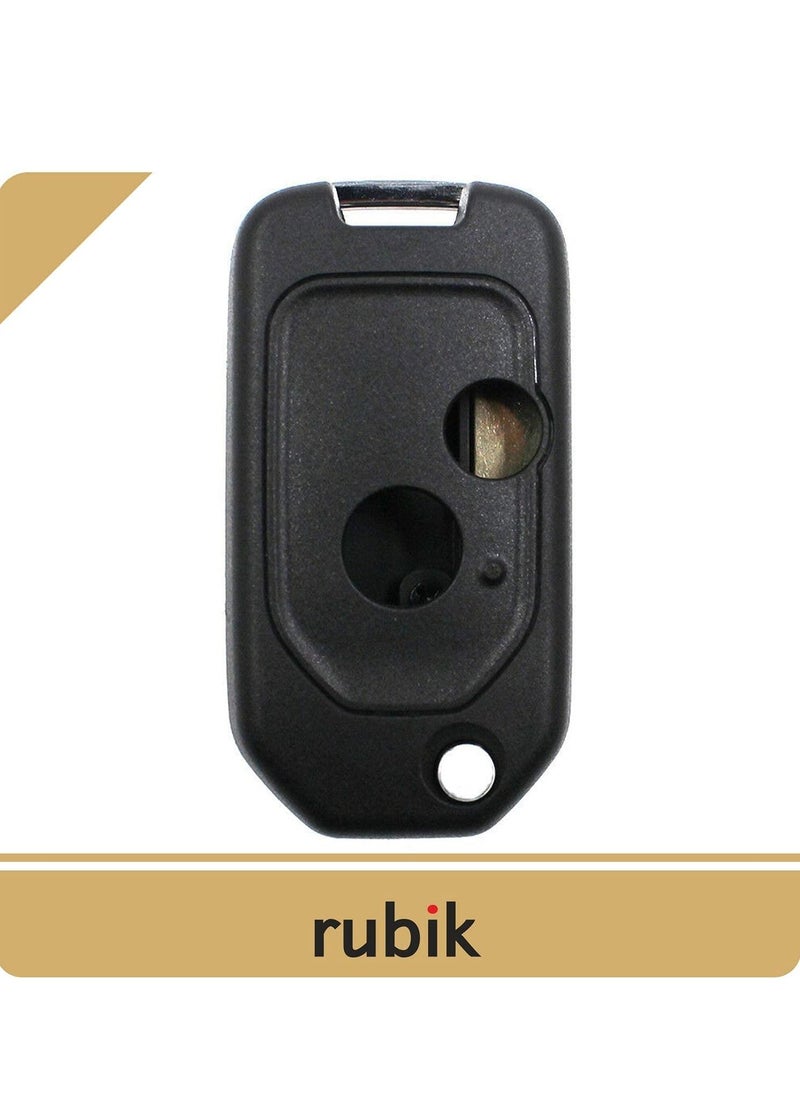 Rubik - 2 Buttons Modified Car Remote Key Case Uncut Flip Key Blade Fob Shell Case For Honda Accord Civic CR-V Fit Jazz Insight Odyssey Pilot - Image 1