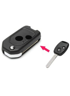 2 Buttons Modified Car Remote Key Case Uncut Flip Key Blade Fob Shell Case For Honda Accord Civic CR-V Fit Jazz Insight Odyssey Pilot