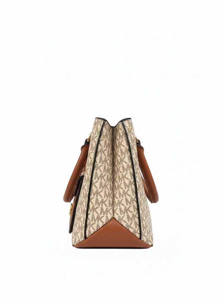Michael Kors luxury bag with iconic logo print – Brown/Beige - Image 2