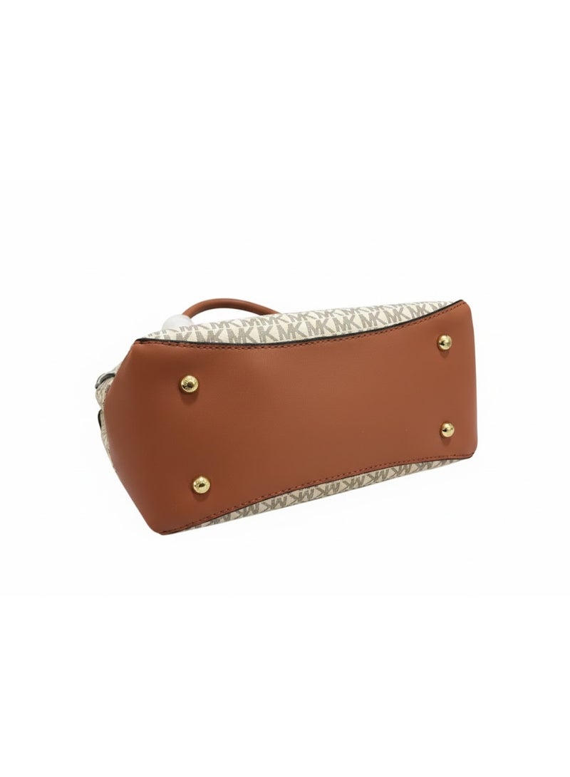 Michael Kors luxury bag with iconic logo print – Brown/Beige - Image 3
