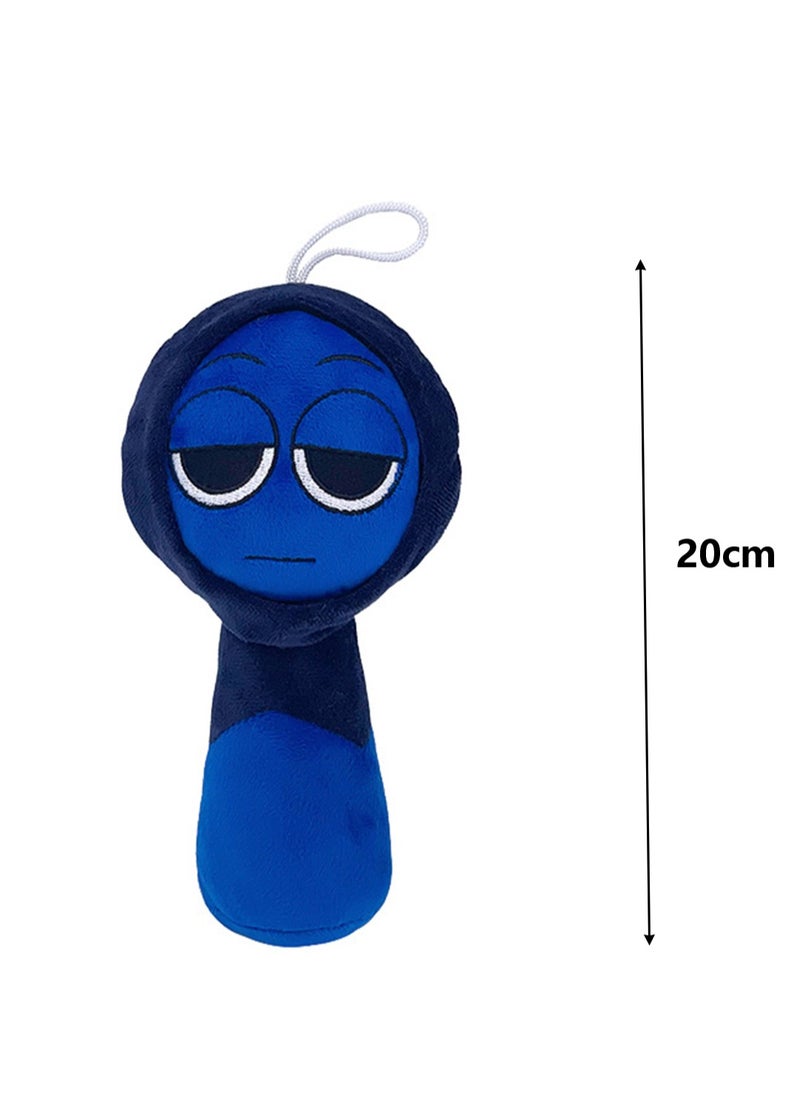 General - Rhythm Box Sprunki Game Peripheral 20cm Plush Toy, Realistic Cute Soft Plush Doll, Gift for Boys and Girls Game Fans (Dark Blue) - Image 1