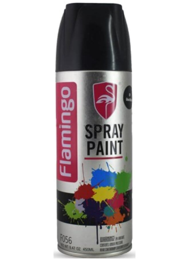 FLAMINGO - FLAMINGO Flamingo 450ML BLACK MATT SPRAY PAINT - Image 1