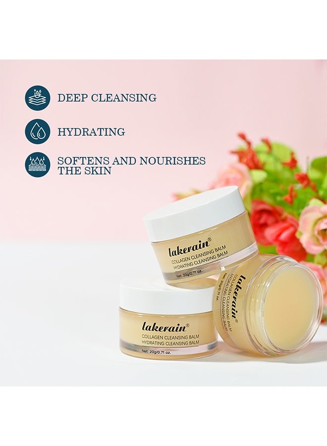 ليكرين بلسم منظف بالكولاجين ، بلسم منظف مرطب ، يزيل الأوساخ والأوساخ ، بلسم منظف للبشرة ينظف وينعم ويغذي البشرة منظف الوجه ومزيل المكياج مرطب بلسم منظف للوجه كريم 20 جم 2 # ورد - Image 4