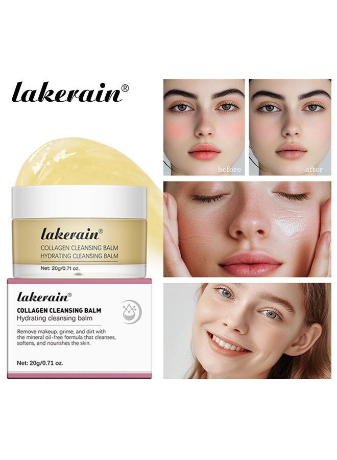 ليكرين بلسم منظف بالكولاجين ، بلسم منظف مرطب ، يزيل الأوساخ والأوساخ ، بلسم منظف للبشرة ينظف وينعم ويغذي البشرة منظف الوجه ومزيل المكياج مرطب بلسم منظف للوجه كريم 20 جم 2 # ورد - Image 1