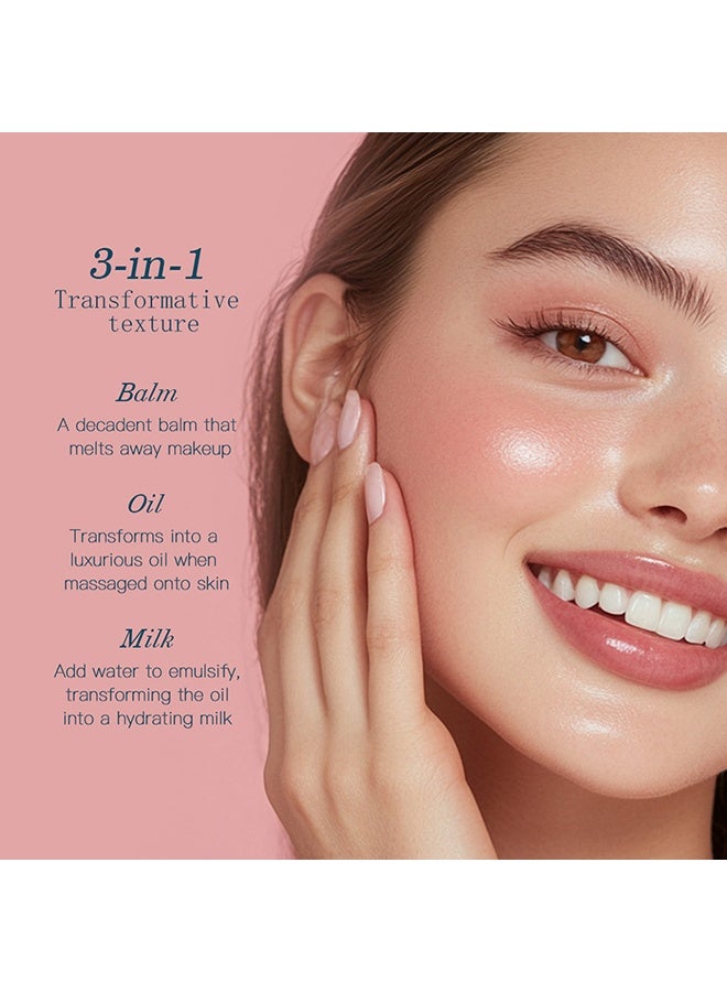 ليكرين بلسم منظف بالكولاجين ، بلسم منظف مرطب ، يزيل الأوساخ والأوساخ ، بلسم منظف للبشرة ينظف وينعم ويغذي البشرة منظف الوجه ومزيل المكياج مرطب بلسم منظف للوجه كريم 20 جم 2 # ورد - Image 3