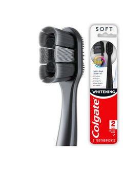 Colgate Total Active Prevention Whitening Toothbrush, Soft Toothbrush (2 Pack)