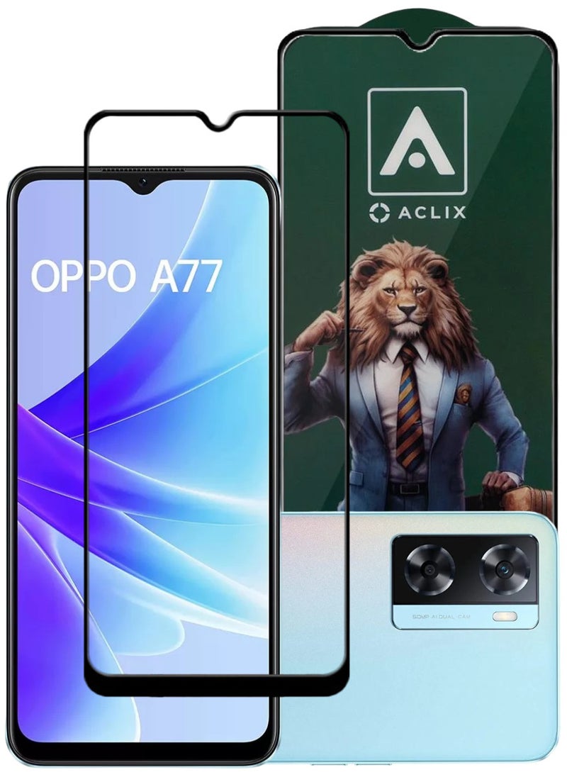 ACLIX Antistatic ESD Dustproof Premium Quality High Definition Tempered Glass Screen Protector Designed For Oppo A77 4G - Image 1