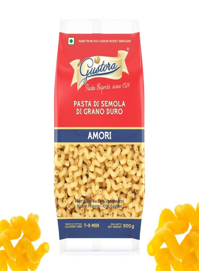 Gustora Healthy Amori & Mini Fusilli Pasta I Durum Wheat Semolina I Rich In Protein & Fibre I Zero Cholesterol I Vegetarian I No Trans - Fat I Cooking Time 10 Min - (500 Gm X 2) - Image 2