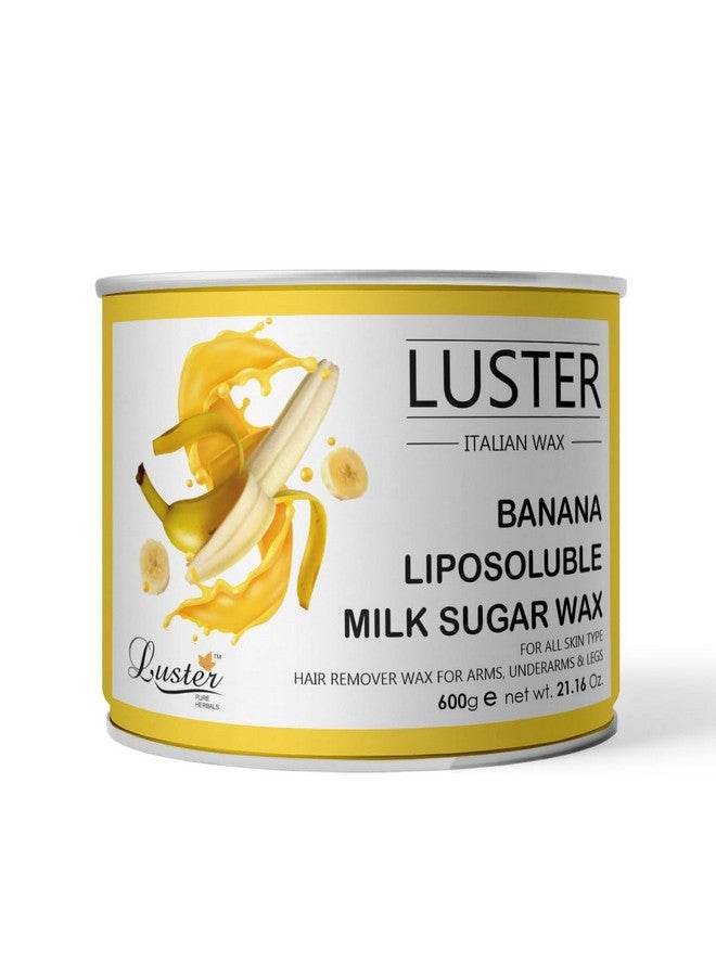 لاستر شمع الموز لإزالة الشعر | شمع ساخن لإزالة الشعر للبشرة الحساسة | شمع لتنعيم إضافي | شمع للنساء والرجال | شمع لإزالة شعر الجسم | للوجه والحواجب (خالي من البارابين والكبريتات) - 600 جرام - Image 1