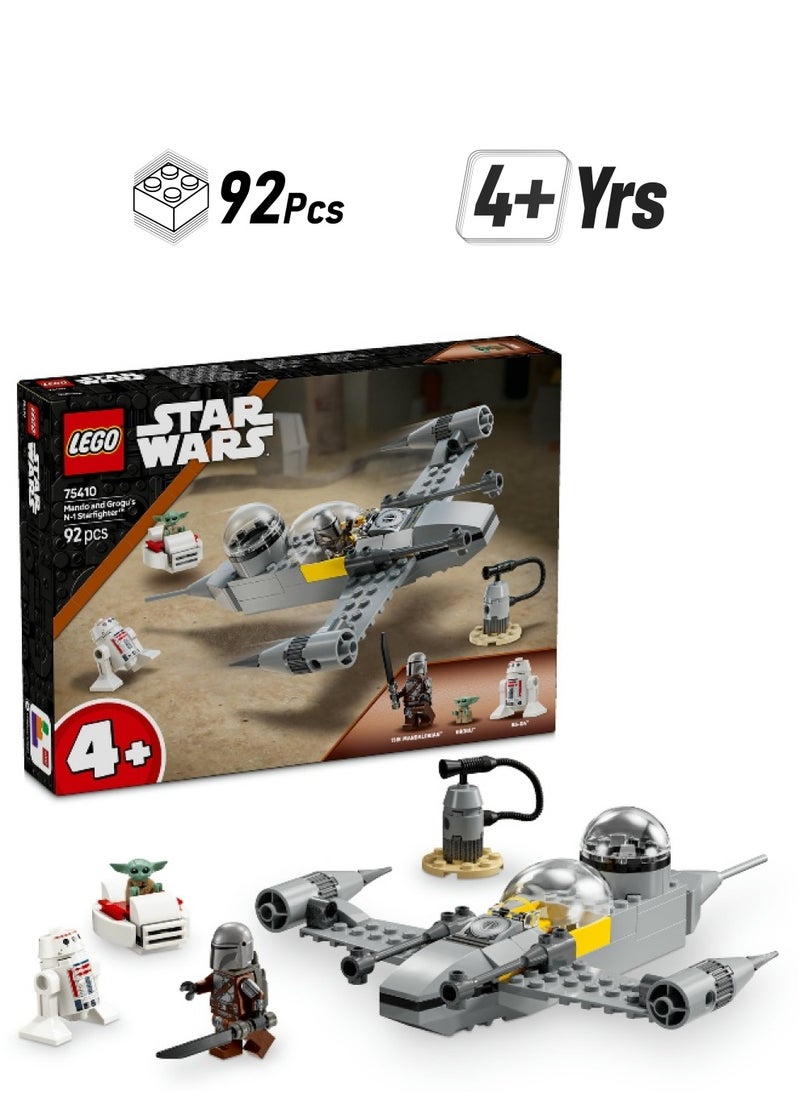LEGO LEGO Star Wars Mando & Grogu’s N-1 Starfighter 75410 Building Set (92 Pieces)  - Image 1