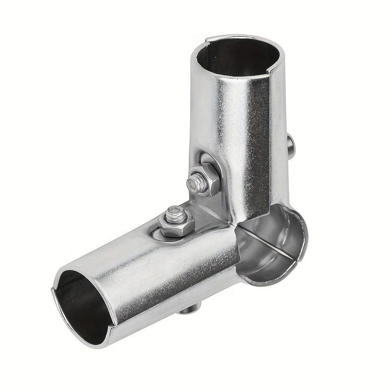 Set Of 2 Stainless Steel Three Way Pipe Connectors For 25mm 3 4 Inch Pipes - Image 3