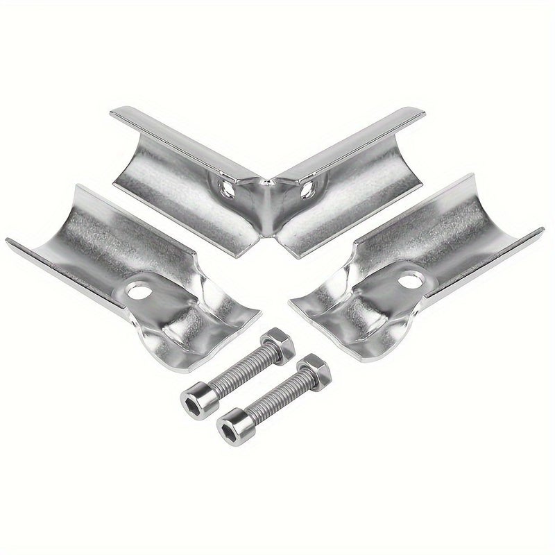 Set Of 2 Stainless Steel Three Way Pipe Connectors For 25mm 3 4 Inch Pipes - Image 4