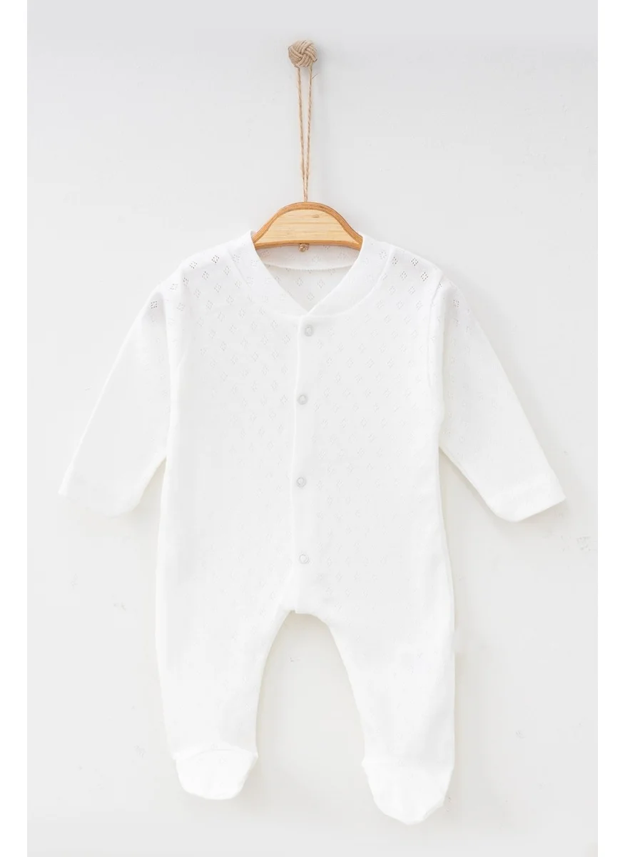 ادا بيبيك تشوكوك Ada Baby Kid's 100% Cotton Diamond Patterned Booties Jumpsuit 1897