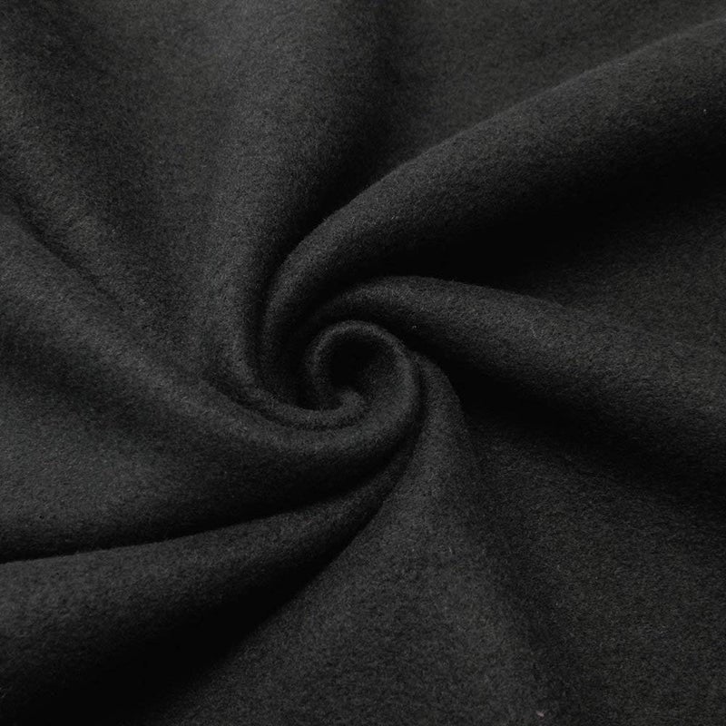 Barcelonetta  Fleece Fabric  1 Yard  36""X60"" Inch  Polar Fleece  Soft  Anti-Pill  Throw  Blanket  Poncho  Pillow Cover  Pj Pants  Booties  Eye Mask (Black  1 Yard)