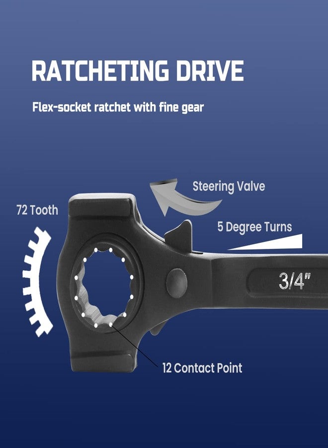 Lichamp مجموعة مفاتيح ربط Lichamp Spud Wrench مقاس 12 بوصة، مكونة من مفتاح ربط مزدوج 3/8 بوصة × 1/2 بوصة، ومفتاح ربط سقالة مزدوج المقبس 3/4 بوصة × 7/8 بوصة، ومفتاح ربط Spud قابل للتعديل مقاس 12 بوصة - Image 5