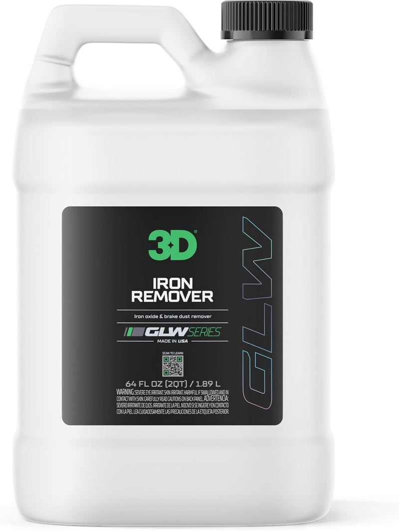 3D Iron Remover GLW Series - 64oz - Effective Wheel Decontamination & Iron Particle Remover - Image 1