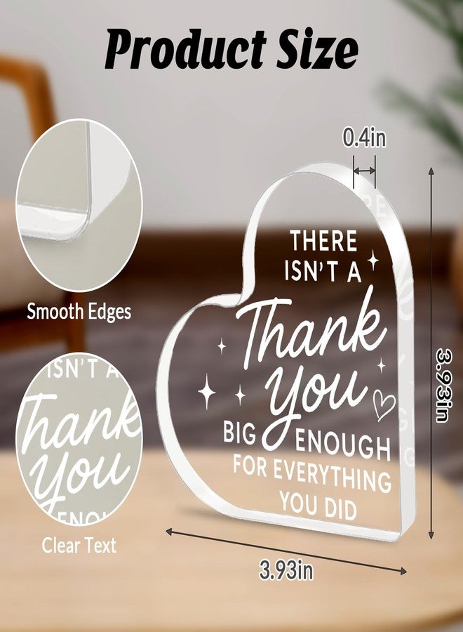 ilifemate Thank You Gift for Women Men, Appreciation Gifts - Acrylic Heart Plaque 3.9 × 3.9 × 0.4inch, Thank You Gifts for Boss, Coworker, Principal, Teacher, Nurse, Volunteer, Mentor, Thanksgiving Gifts - Image 5