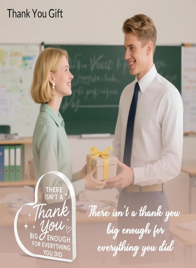 ilifemate Thank You Gift for Women Men, Appreciation Gifts - Acrylic Heart Plaque 3.9 × 3.9 × 0.4inch, Thank You Gifts for Boss, Coworker, Principal, Teacher, Nurse, Volunteer, Mentor, Thanksgiving Gifts - Image 2