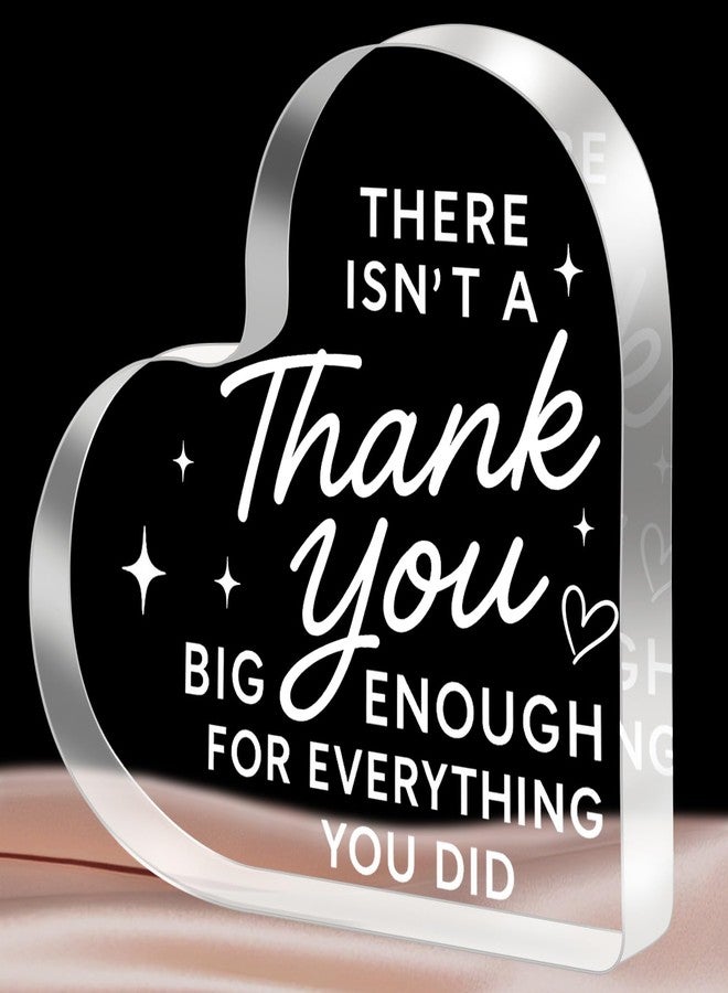 ilifemate Thank You Gift for Women Men, Appreciation Gifts - Acrylic Heart Plaque 3.9 × 3.9 × 0.4inch, Thank You Gifts for Boss, Coworker, Principal, Teacher, Nurse, Volunteer, Mentor, Thanksgiving Gifts - Image 1