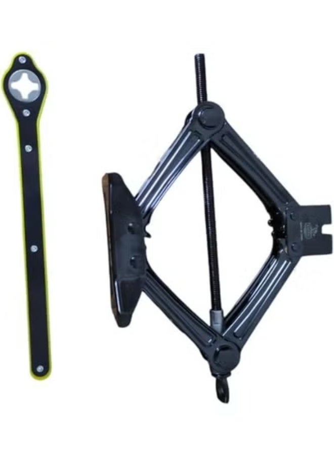 عدة رفع سيارات محمولة بمقص 1.5 طن – جاك سيارة مع مفتاح ورافعة مقصية للاستخدام المتعدد للسيارة - Image 1