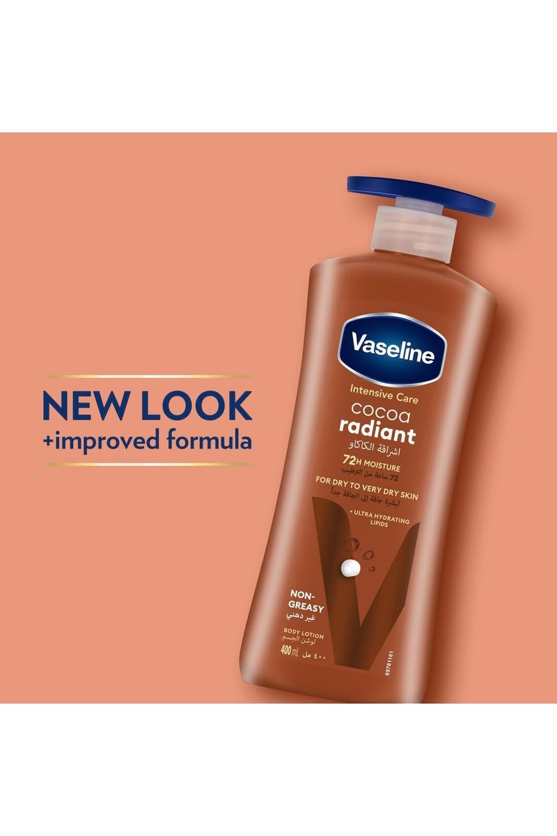 Vaseline لوشن الجسم فازلين كاكاو راديانت، 2 × 400 مل - Image 3