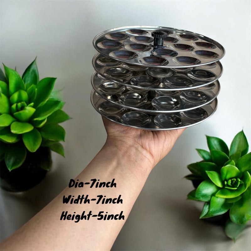 GBW Stainless Steel Mini Idli Stand, 18x4 Tier Design for outer lid Pressure Cooker - Image 5