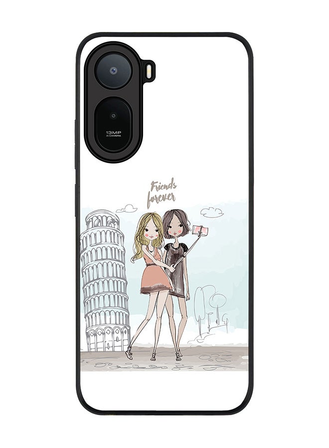Stylizedd Rugged Case for Xiaomi Redmi A7 Pro 4G / Poco C81 / Poco C81 Pro / Poco C85x 5G- Slim Fit Hybrid Rubber Cover Friends Forever