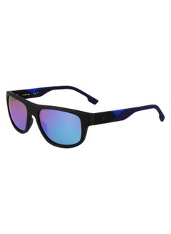 LACOSTE FULL RIM INJ-RUBBER INJECTED LACOSTE SUNS L6042S 5517 (004) MATTE BLACK/MULTICOLOR  MIRROR  - Image 1