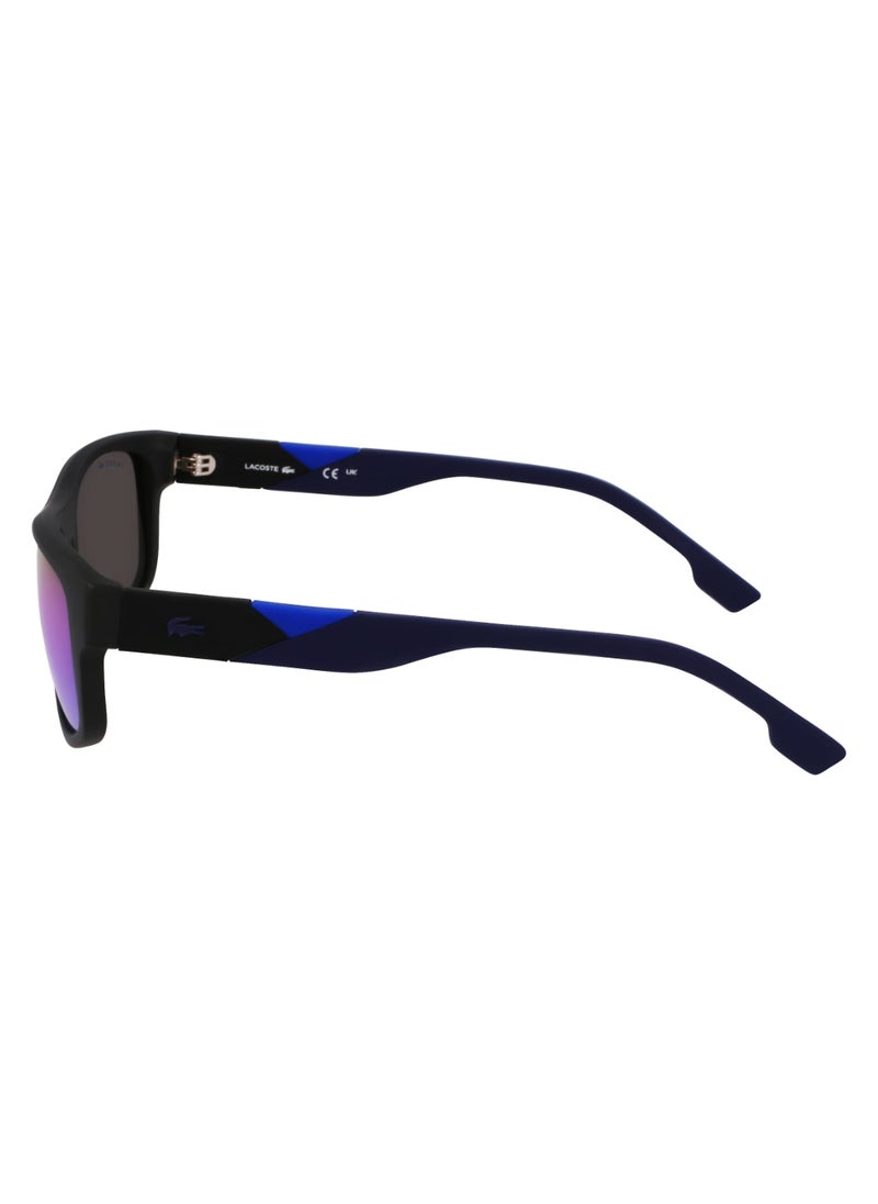 LACOSTE FULL RIM INJ-RUBBER INJECTED LACOSTE SUNS L6042S 5517 (004) MATTE BLACK/MULTICOLOR  MIRROR  - Image 4