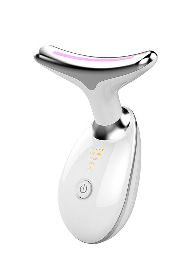 DUNISO Firming Wrinkle Device for Neck Face,with 3 Color Modes, Double Chin Reducer Vibration Massager 42℃ Heat Vibration For Wrinkles Appearance and Skin Care, Tightening, Smooth - Image 2