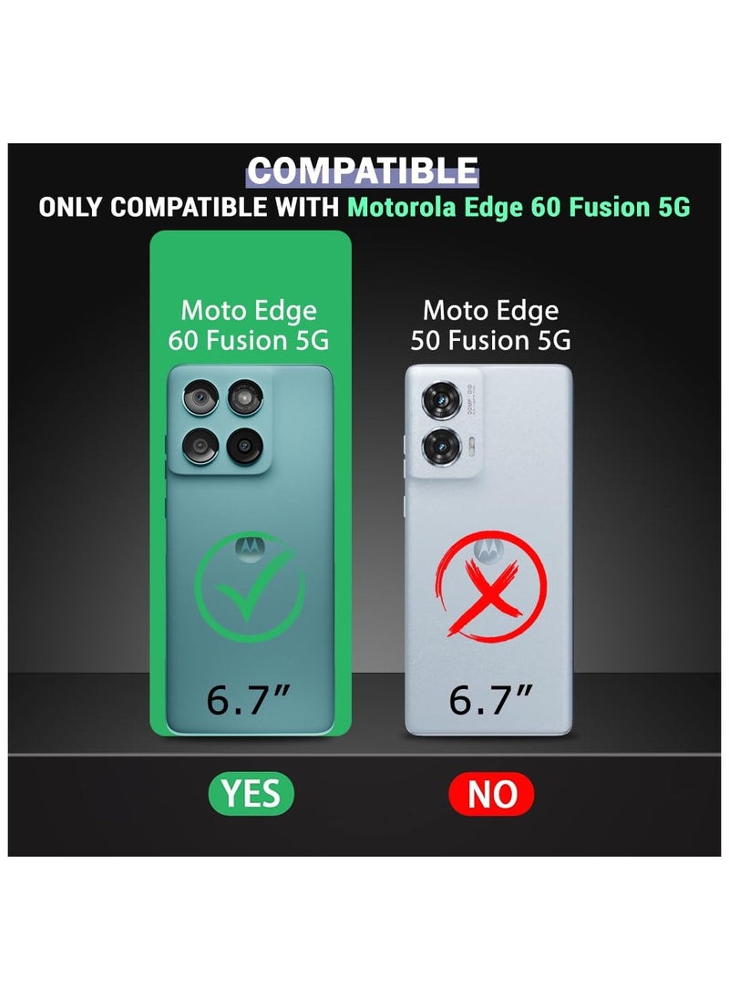 Generic - Moto Edge 60 Fusion 5G Back Cover Transparent Crystal Clear Hard PC Back Case with TPU Bumper Drop Protection Cover for Moto Edge 60 Fusion - Image 1