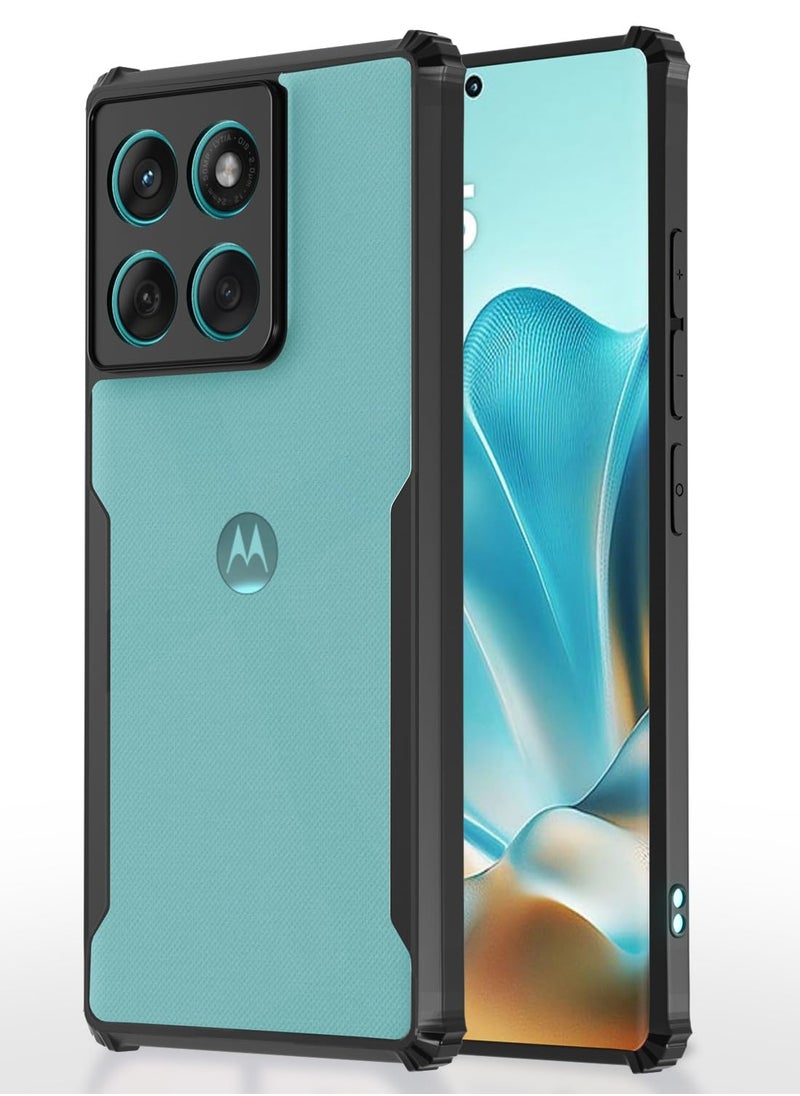 Generic - Moto Edge 60 Fusion 5G Back Cover Transparent Crystal Clear Hard PC Back Case with TPU Bumper Drop Protection Cover for Moto Edge 60 Fusion - Image 1