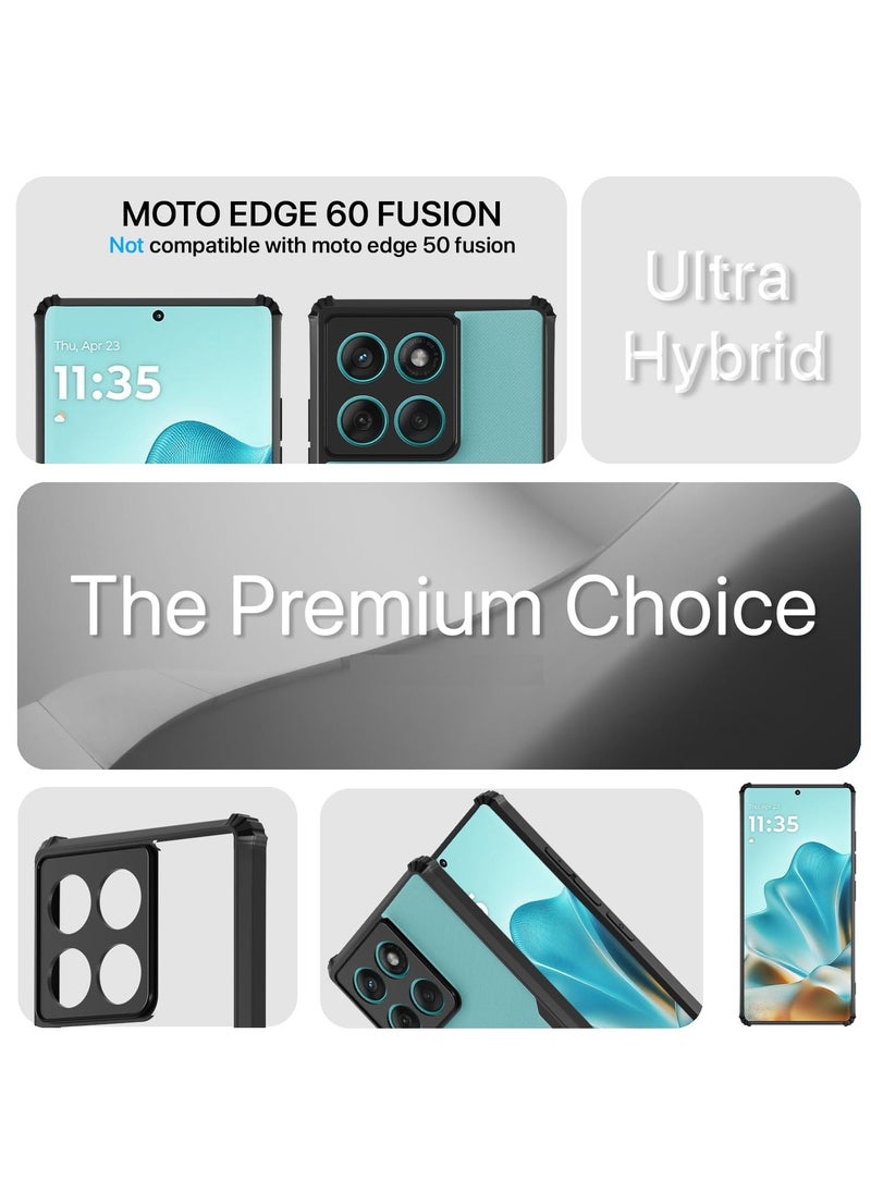 Generic - Moto Edge 60 Fusion 5G Back Cover Transparent Crystal Clear Hard PC Back Case with TPU Bumper Drop Protection Cover for Moto Edge 60 Fusion - Image 1