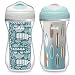 Chicco Insulated Sippy Cup 12 Months 9oz Toddler Training Cup with BiteResistant NoSpill Rim Spout DoubleWall BPAFree 2Pack Ocean PrintSurf - Image 2