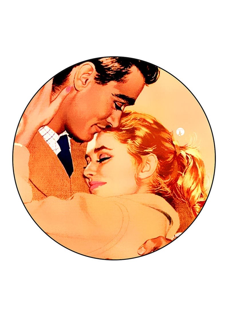 RKN Vintage Art Printed Large Round Pin Badge Multicolour - Image 1