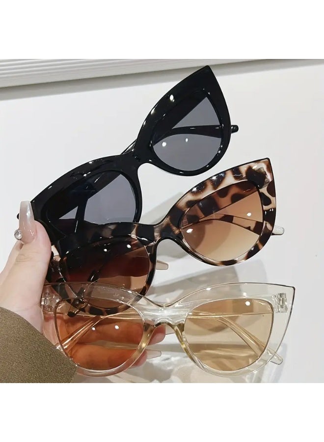 SCENT HOUSE Arrival European & American Style Fashion Round Face Large Frame Streetwear Trendy No-Framed Glasses for Women (Includes eyeglass case),sunglasses - Image 5