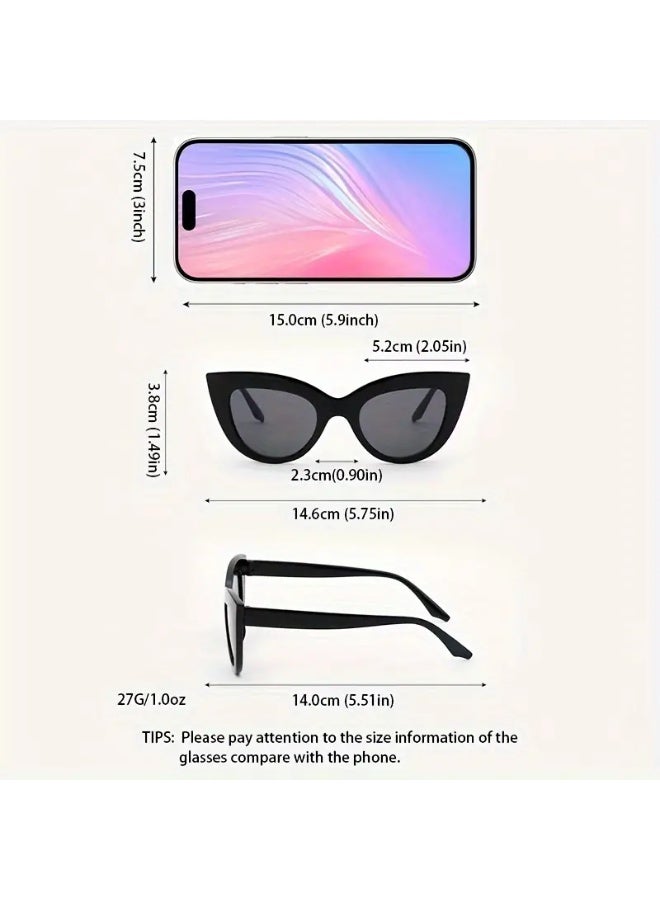 SCENT HOUSE Arrival European & American Style Fashion Round Face Large Frame Streetwear Trendy No-Framed Glasses for Women (Includes eyeglass case),sunglasses - Image 2