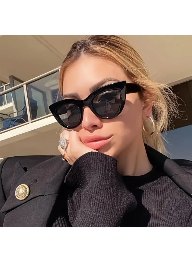 SCENT HOUSE Arrival European & American Style Fashion Round Face Large Frame Streetwear Trendy No-Framed Glasses for Women (Includes eyeglass case),sunglasses - Image 3