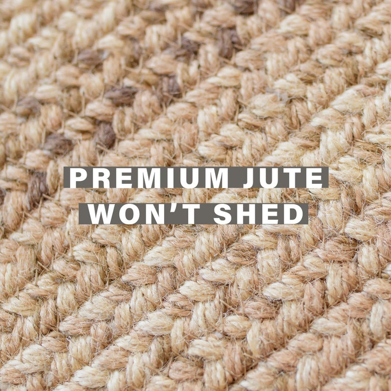 Homespice Cookie Dough Oval Braided Rugs 20x30 - Brown Entryway Rug of Jute for Rustic Farmhouse Decor - Image 4