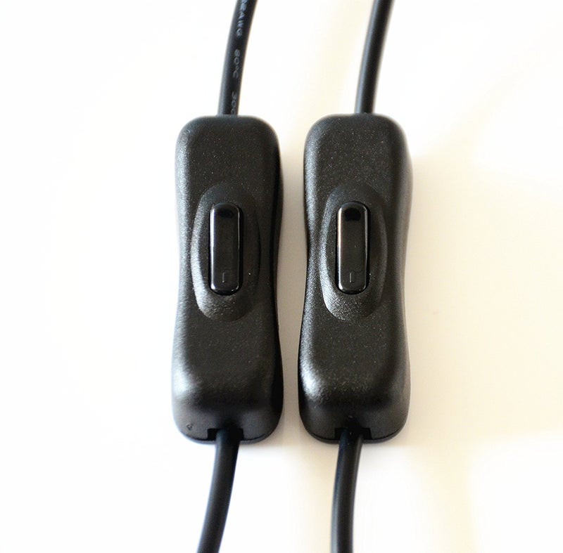 HUALAND dc Inline Switch Manual Inline DC Power Switch Extension Cable Male to Female 5.5mm x 2.1mm Barrel for LED Strip 5050 3528 2835, Light and Other Low Voltage Applica tions 30cm/11.81inch - Image 2