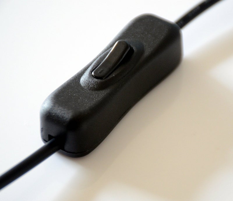 HUALAND dc Inline Switch Manual Inline DC Power Switch Extension Cable Male to Female 5.5mm x 2.1mm Barrel for LED Strip 5050 3528 2835, Light and Other Low Voltage Applica tions 30cm/11.81inch - Image 3